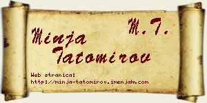 Minja Tatomirov vizit kartica